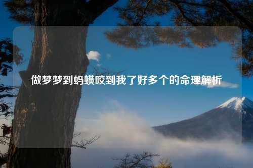 做梦梦到蚂蟥咬到我了好多个的命理解析